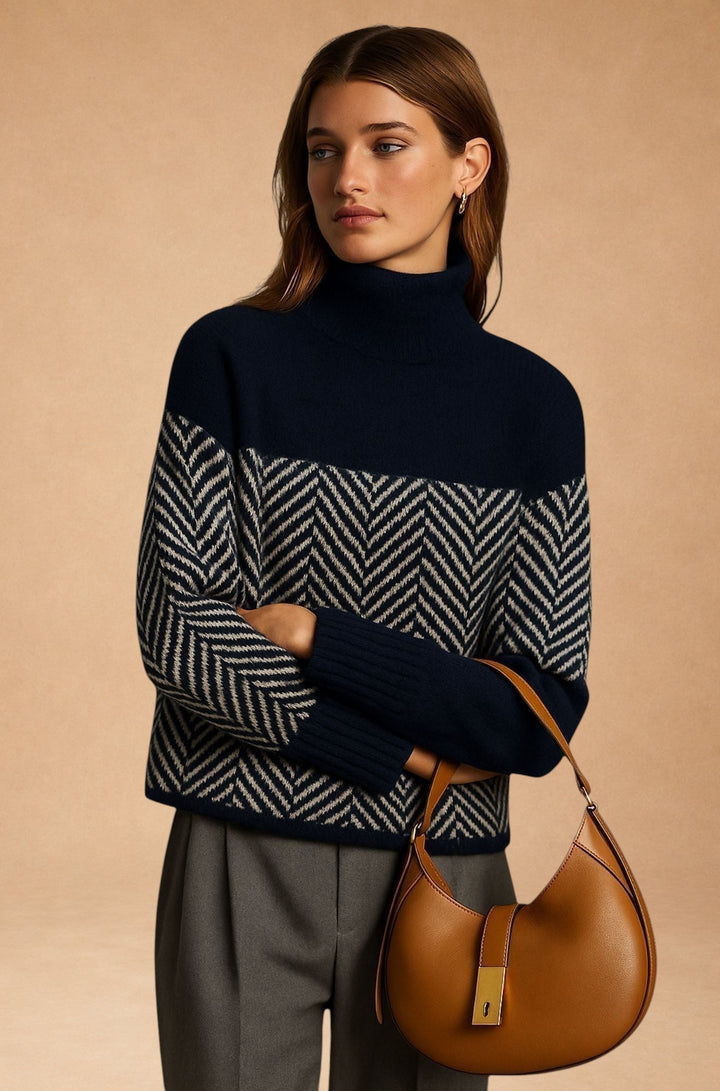 Amira – Elegant kashmir sweater med rullekrave