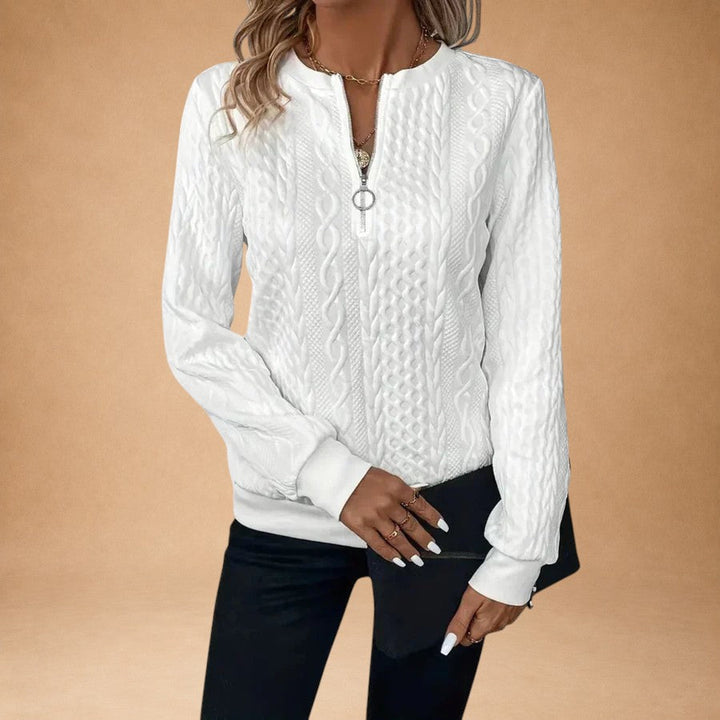 Pagona - Chaqueta de punto con cremallera para mujer, para una comodidad elegante