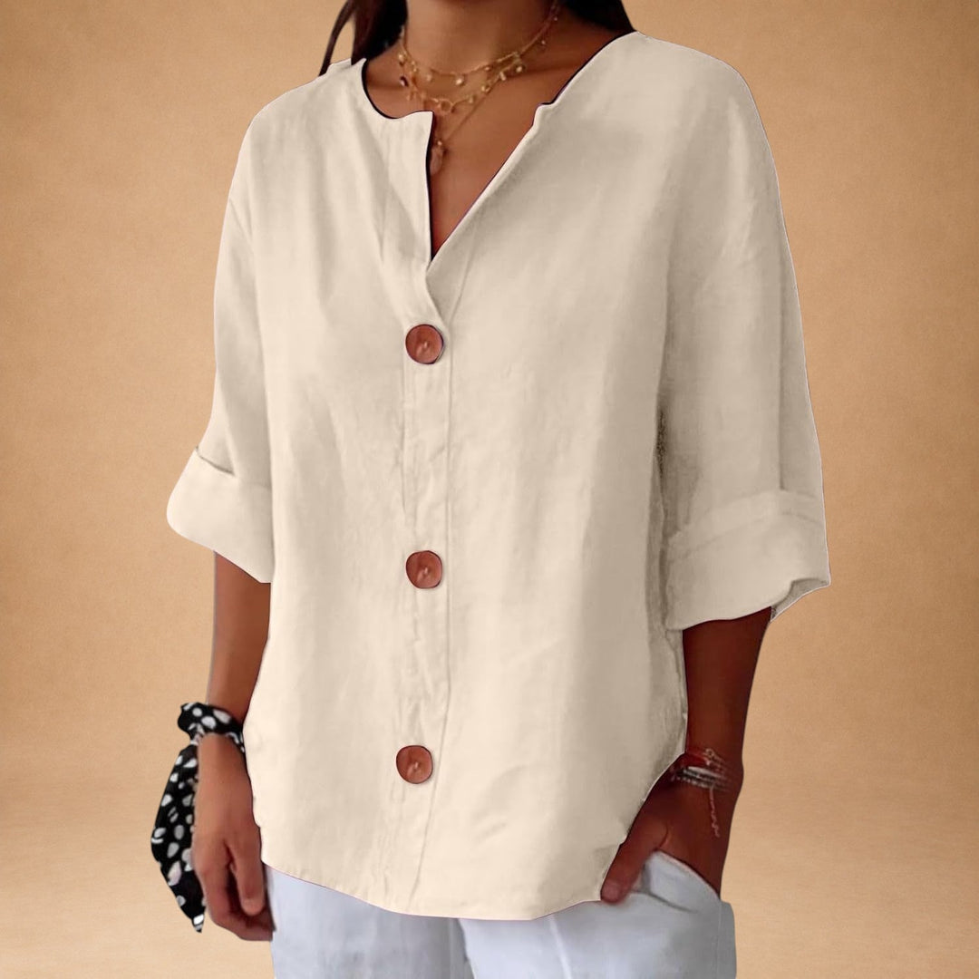 Casual bluse med struktur