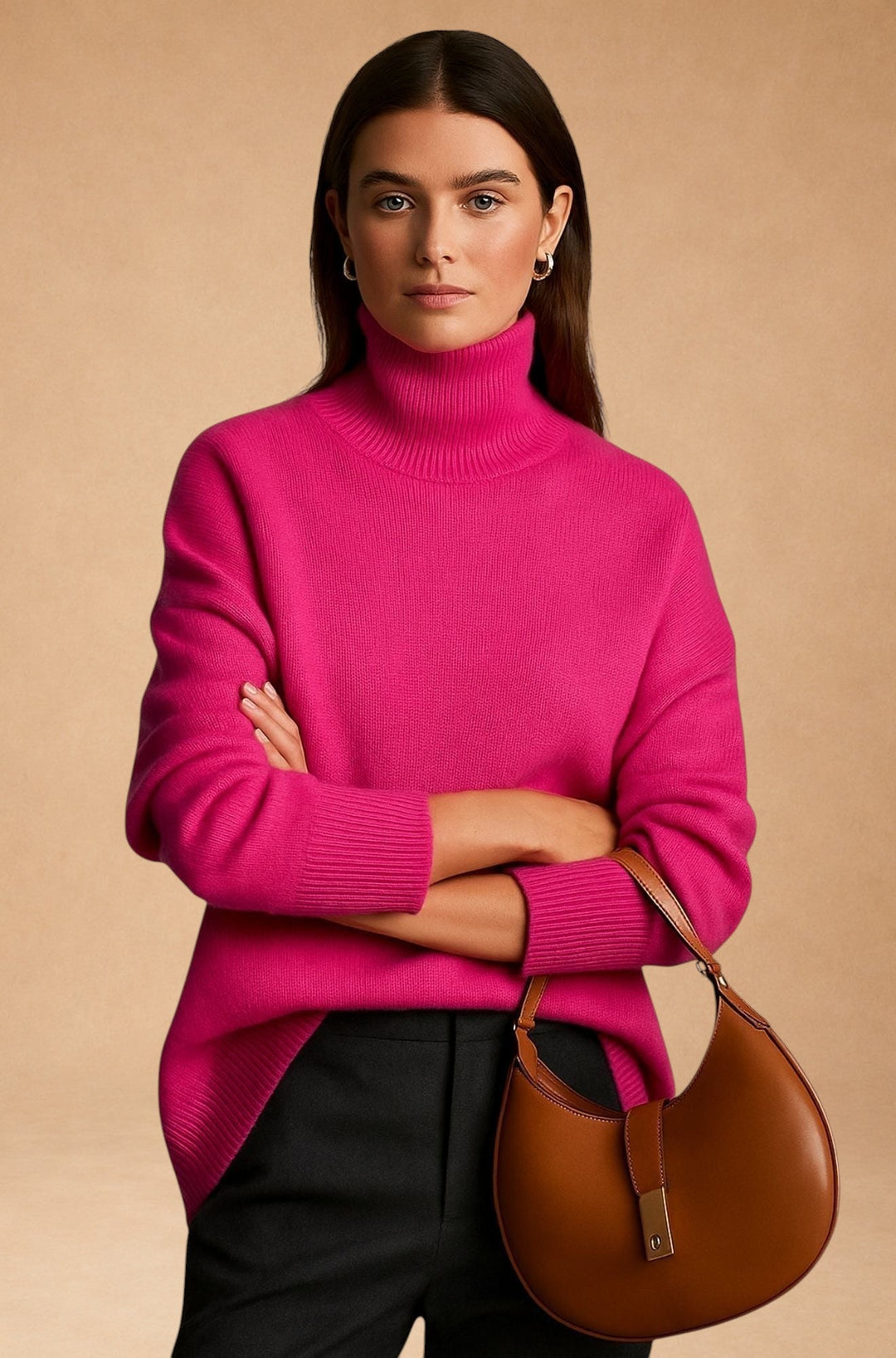 Sixtine™ damesweater med rullekrave – Blød elegance