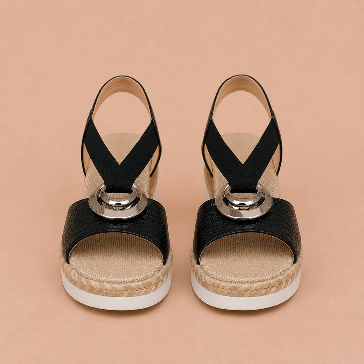 Sandalias ergonómicas cómodas con tacón elevado