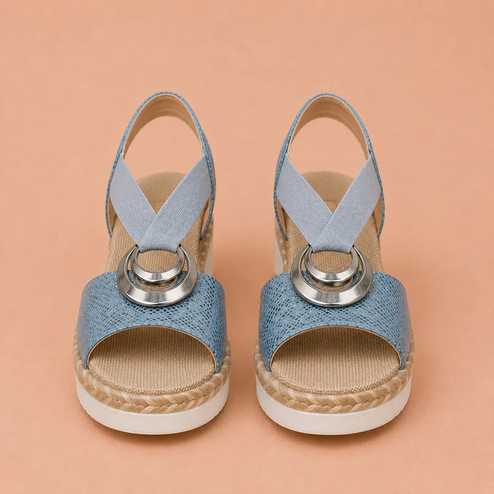 Sandalias ergonómicas cómodas con tacón elevado