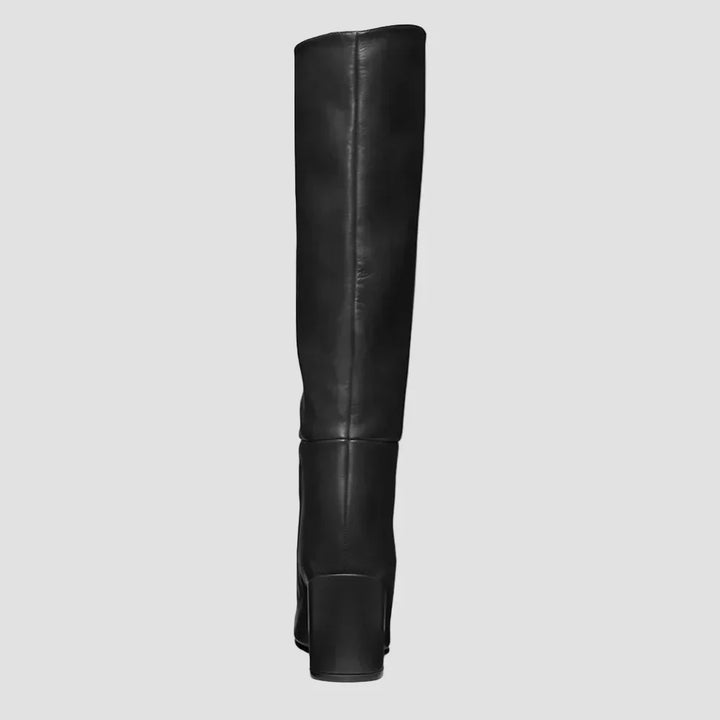 Anastasia - Botas negras por encima de la rodilla con tacón ancho