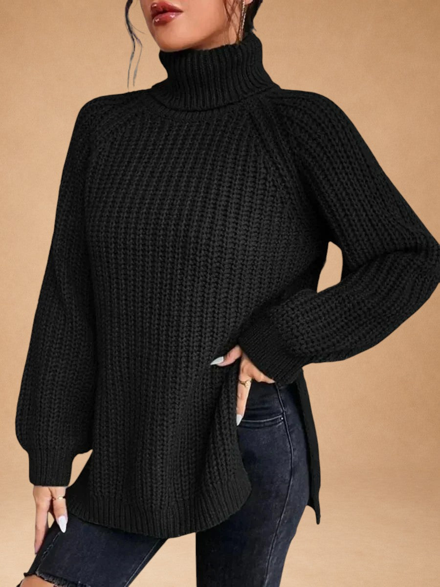 Maria – Varm og rummelig sweater med krave