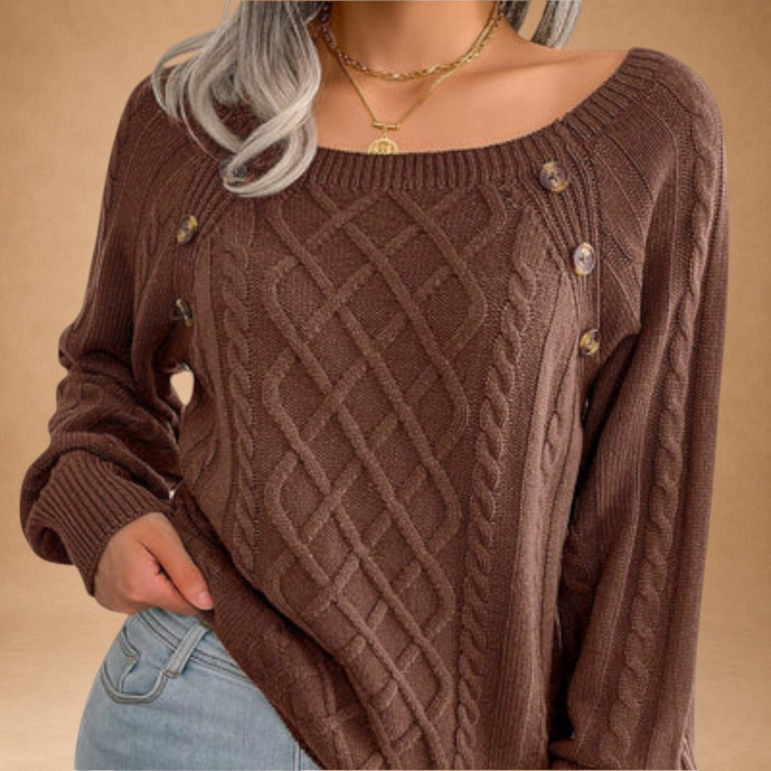 Malia – Strikket sweater med knapper