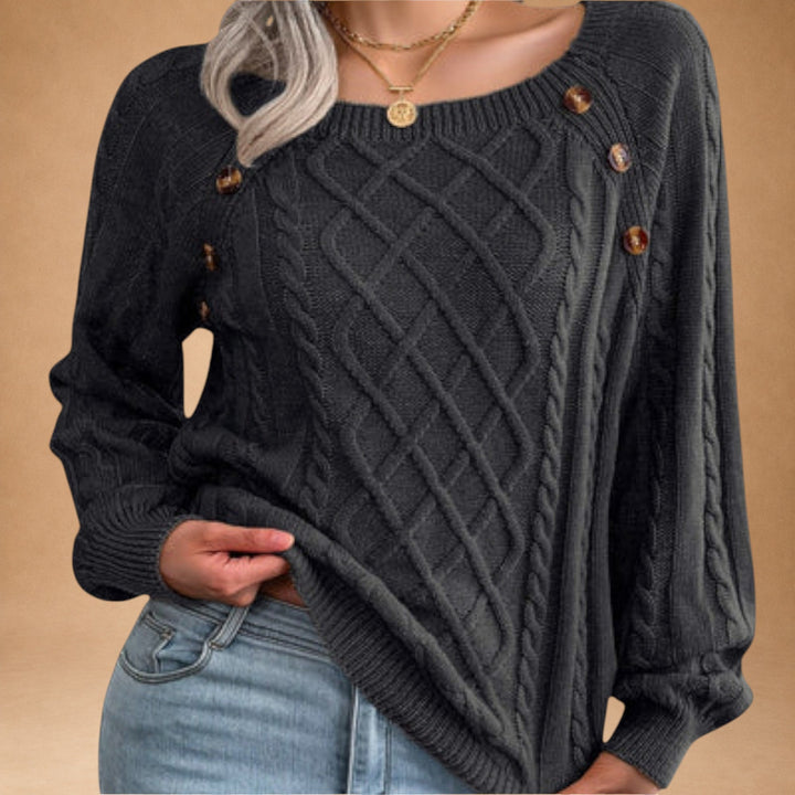 Malia – Strikket sweater med knapper