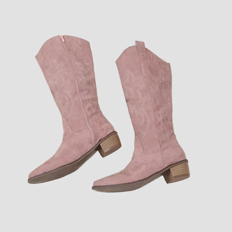 Katerina – Cowboystøvler i ruskind