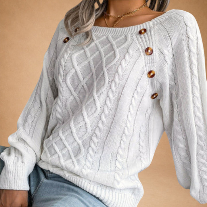 Malia – Strikket sweater med knapper