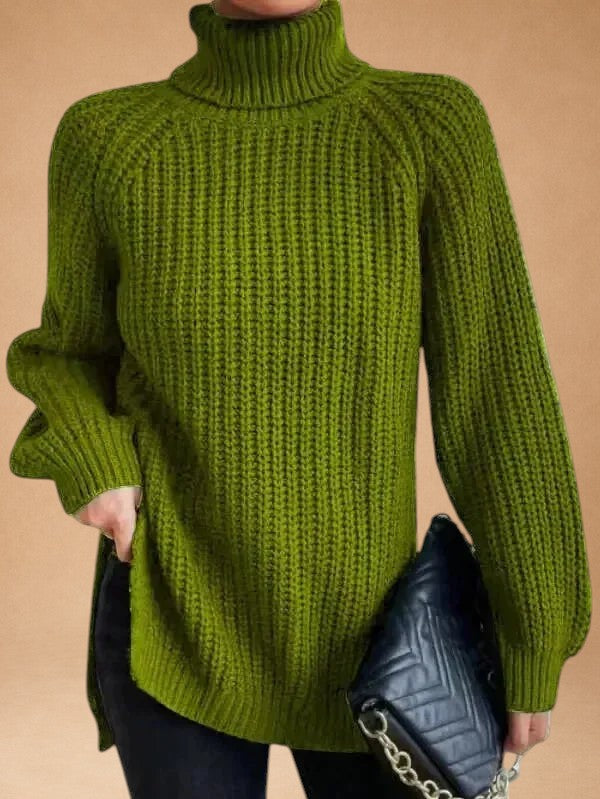 Maria – Varm og rummelig sweater med krave