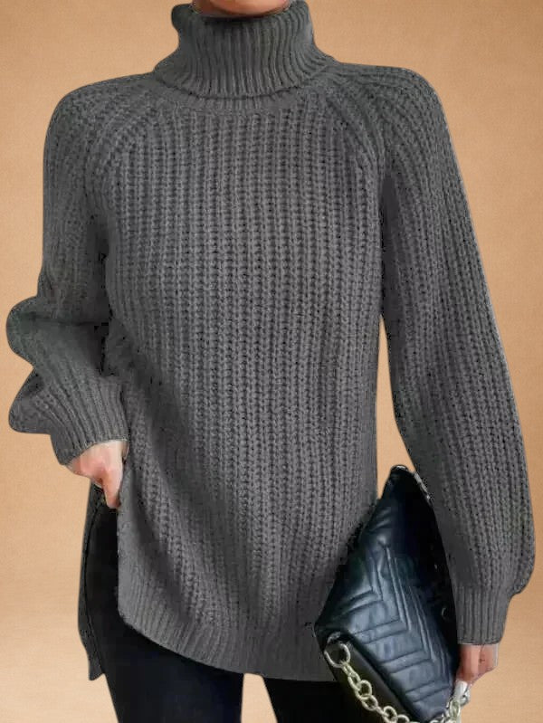 Maria – Varm og rummelig sweater med krave