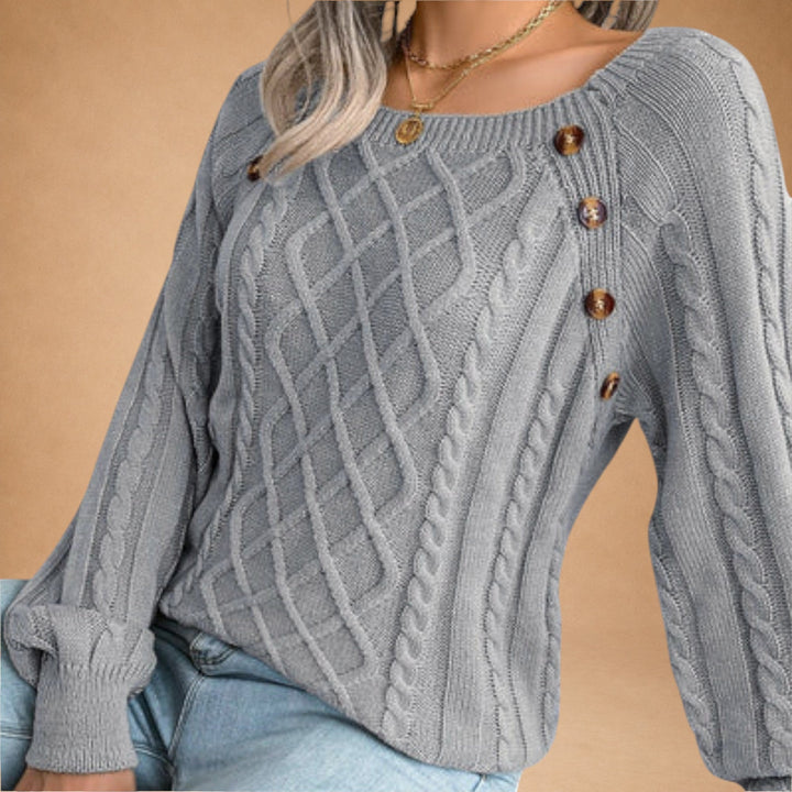 Malia – Strikket sweater med knapper