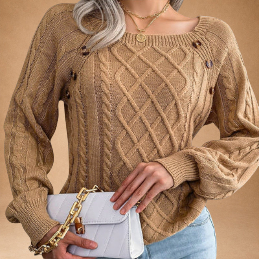 Malia – Strikket sweater med knapper