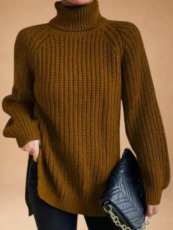 Maria – Varm og rummelig sweater med krave