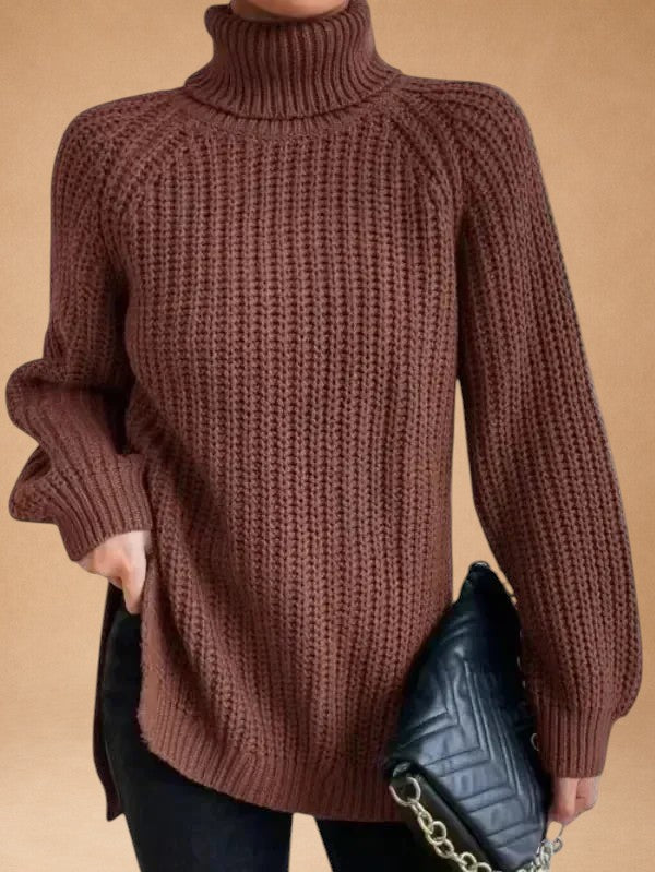 Maria – Varm og rummelig sweater med krave