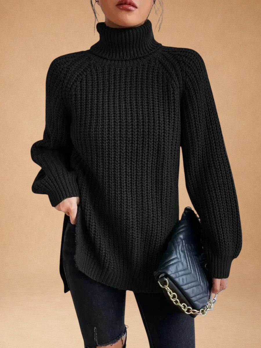 Maria – Varm og rummelig sweater med krave