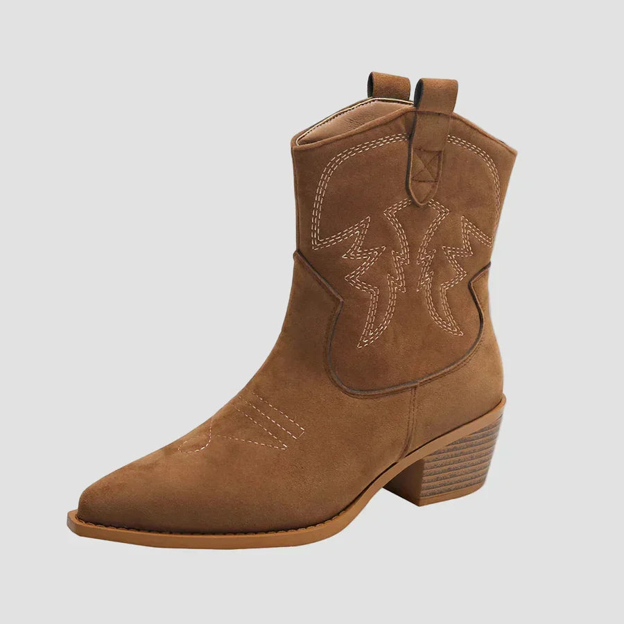 Botines vaqueros bordados con estilo