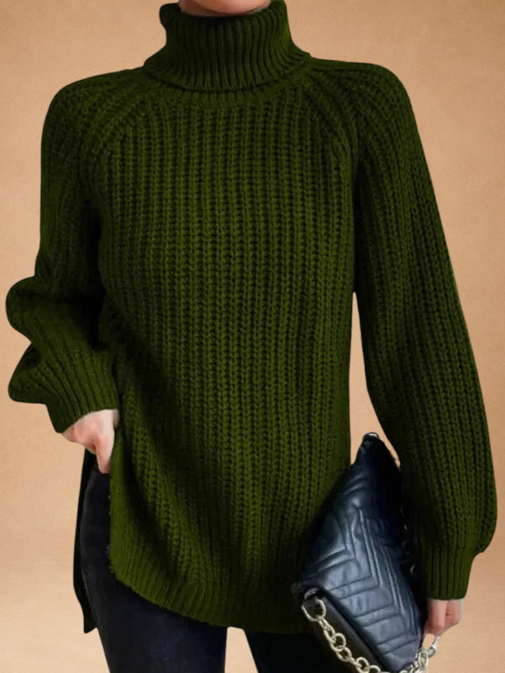 Maria – Varm og rummelig sweater med krave