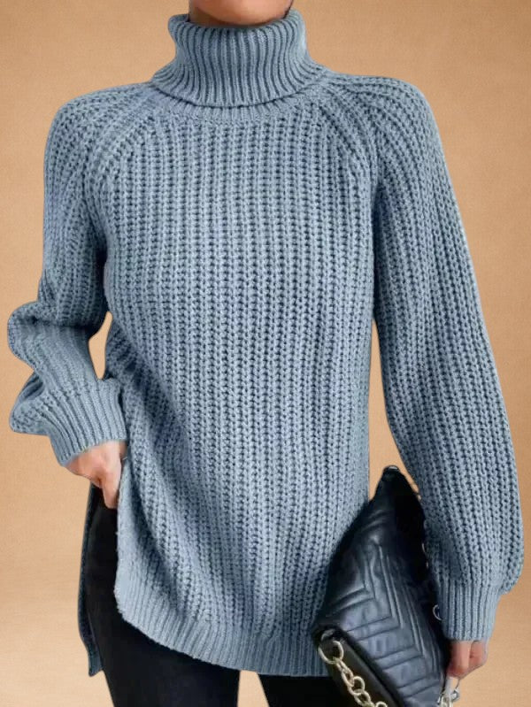 Maria – Varm og rummelig sweater med krave