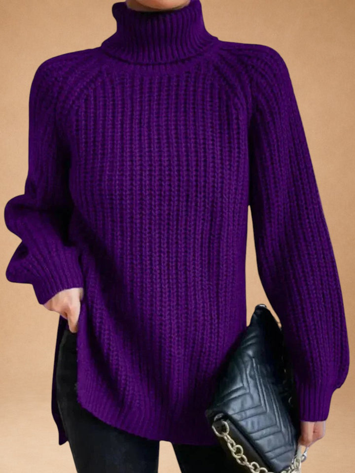Maria – Varm og rummelig sweater med krave