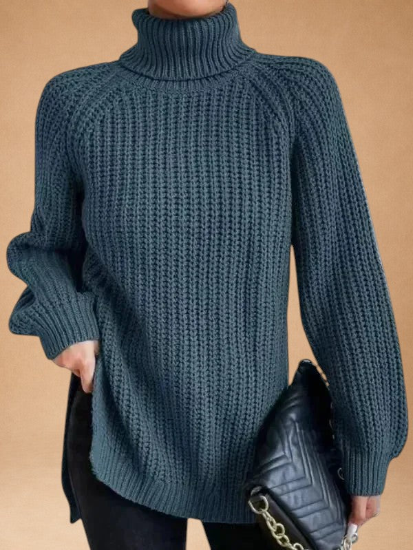 Maria – Varm og rummelig sweater med krave