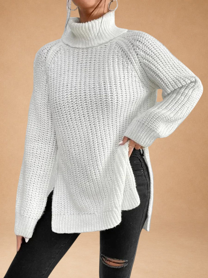 Maria – Varm og rummelig sweater med krave