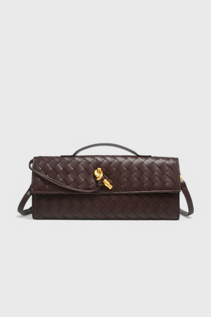 Bolso de mano Melanie con detalle de nudo dorado