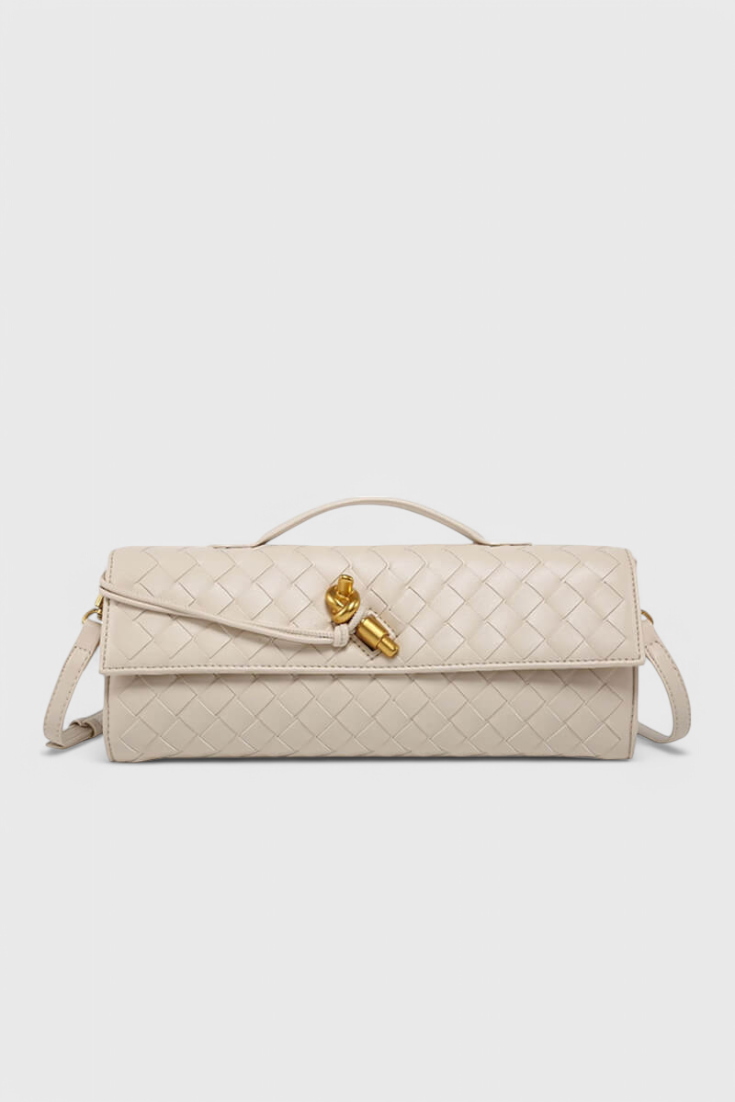 Bolso de mano Melanie con detalle de nudo dorado