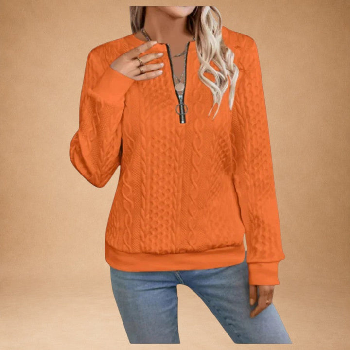 Pagona - Chaqueta de punto con cremallera para mujer, para una comodidad elegante