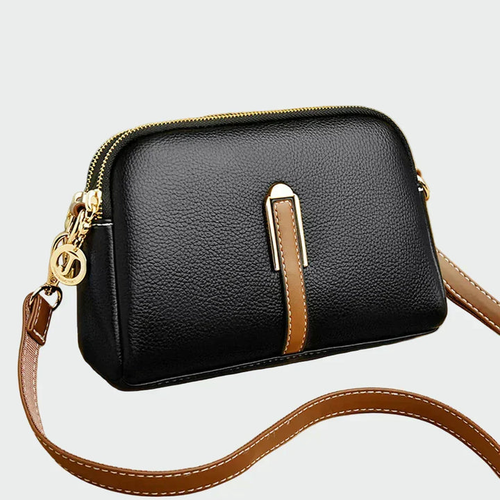 Elegante bolso de hombro de cuero