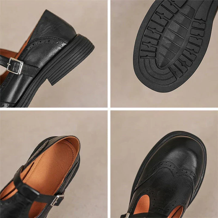 Alexia - Zapato de mujer tipo Mary Jane de piel con correa