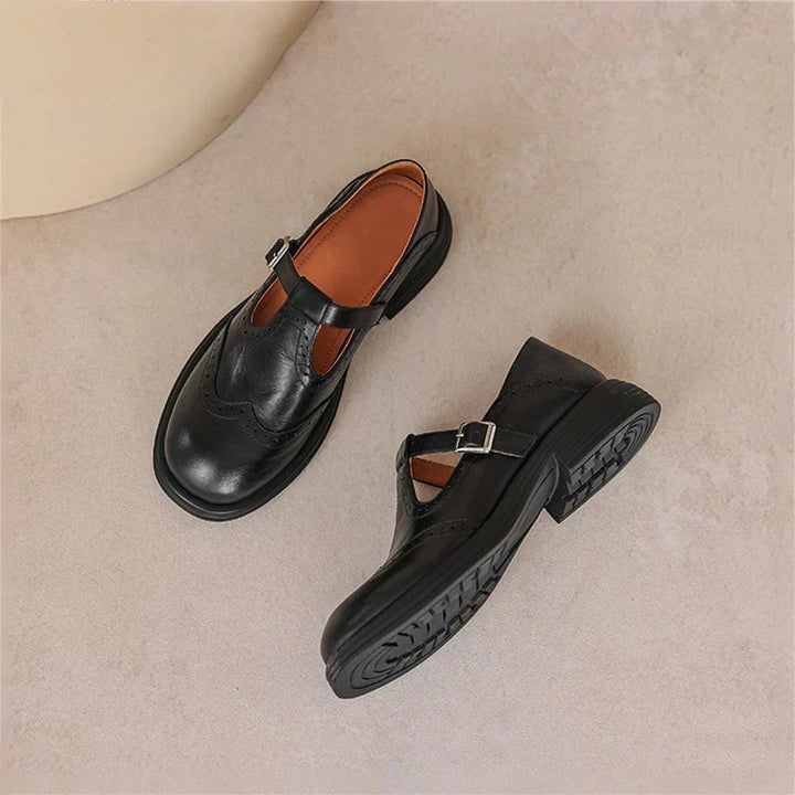 Alexia - Zapato de mujer tipo Mary Jane de piel con correa