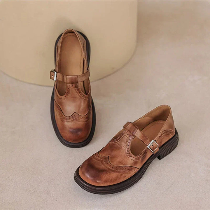 Alexia - Zapato de mujer tipo Mary Jane de piel con correa