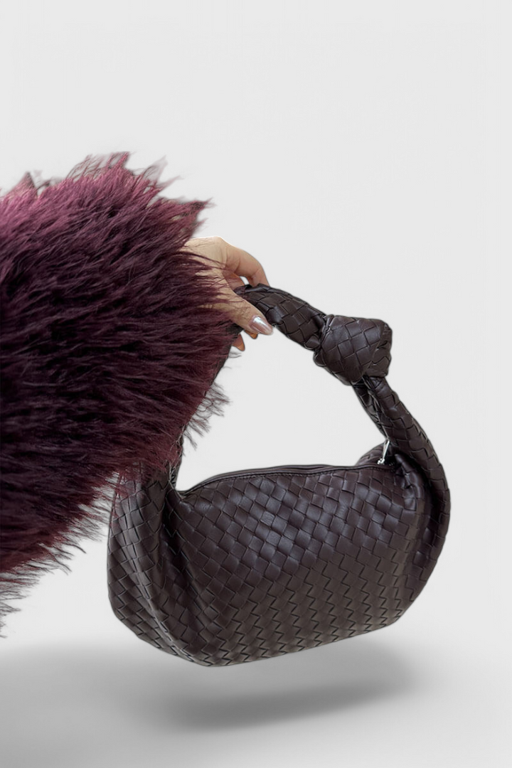 Bolso de Hombro Mediano de Tela Sage
