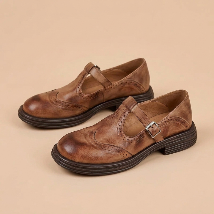 Alexia - Zapato de mujer tipo Mary Jane de piel con correa