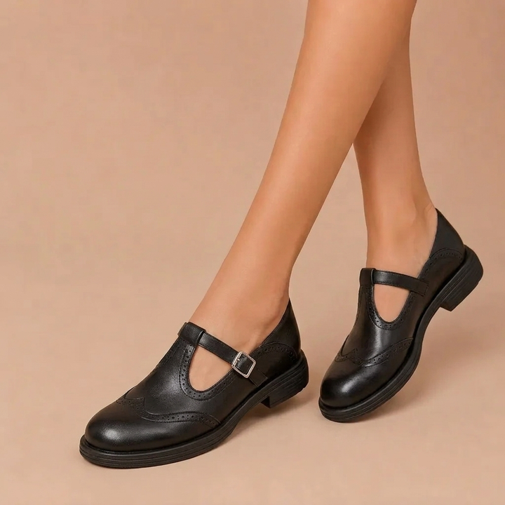Alexia - Zapato de mujer tipo Mary Jane de piel con correa