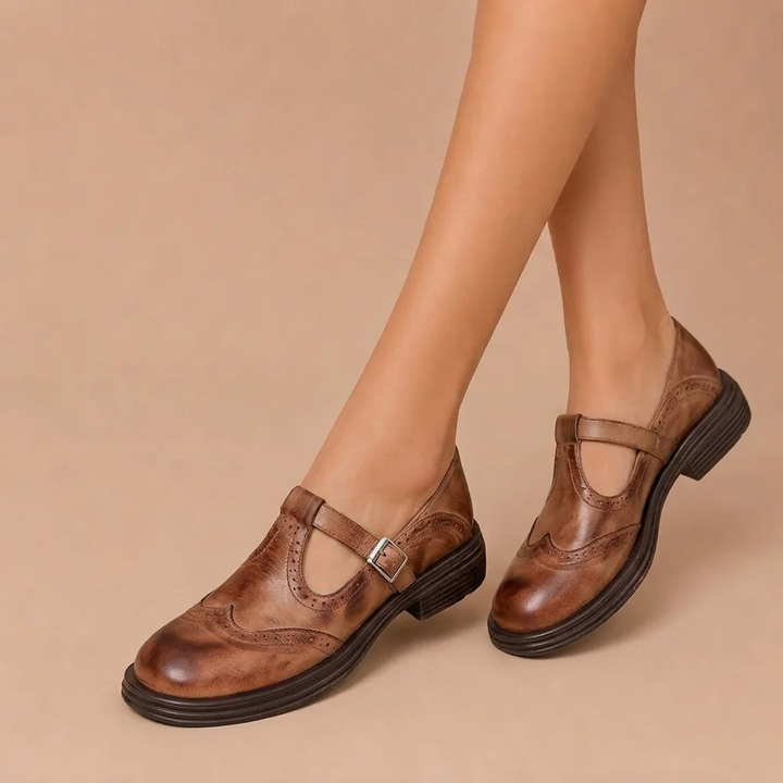 Alexia - Zapato de mujer tipo Mary Jane de piel con correa