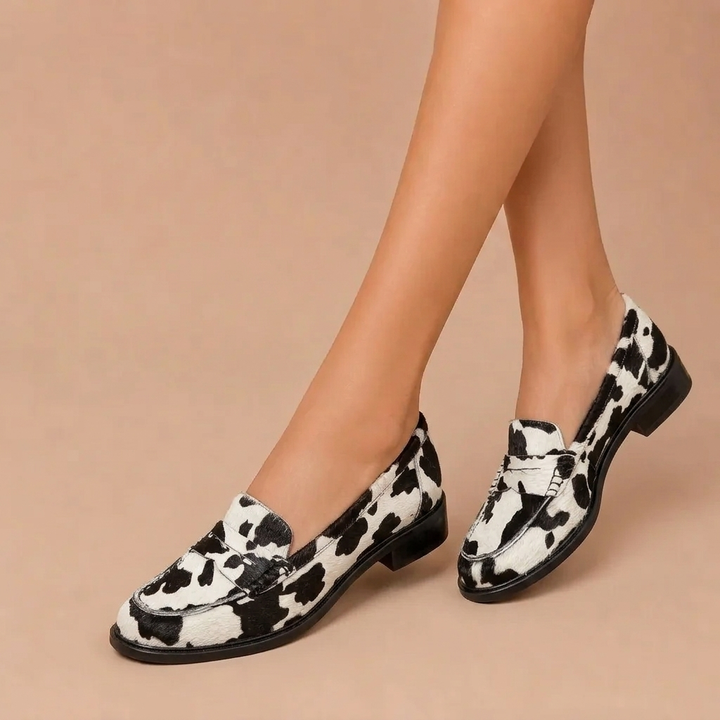 Veerle™ | Mocasines con estampado de cebra