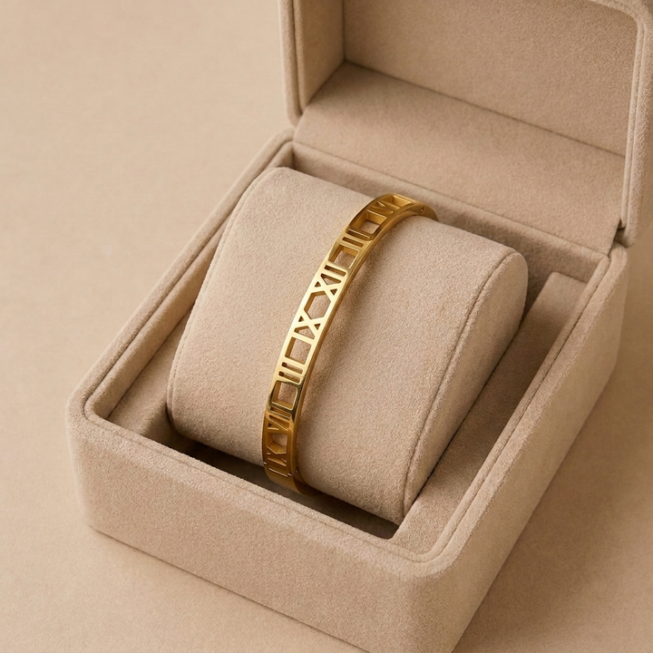 Pulsera de números de oro