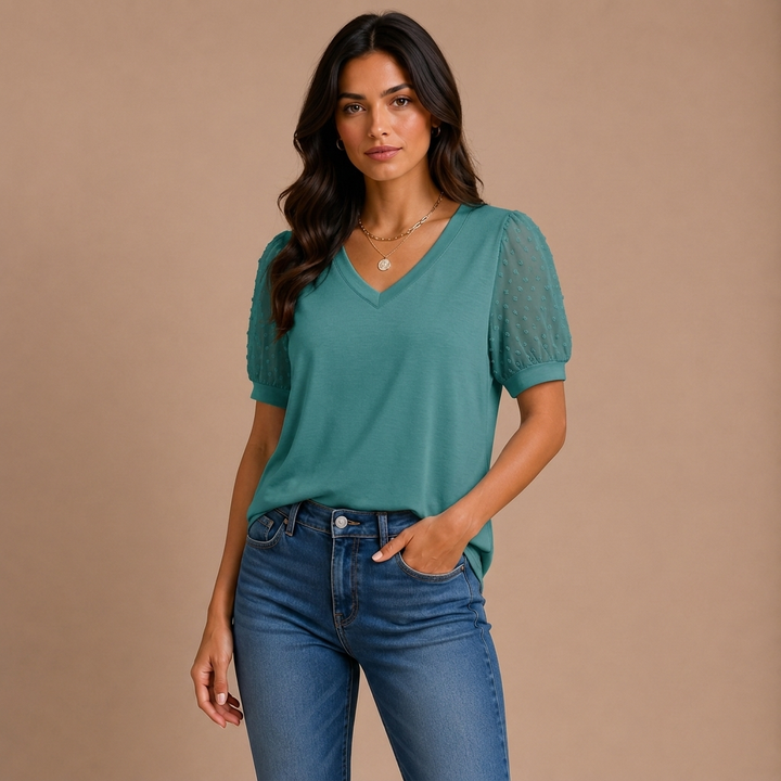 Lara | Elegante top con escote en V