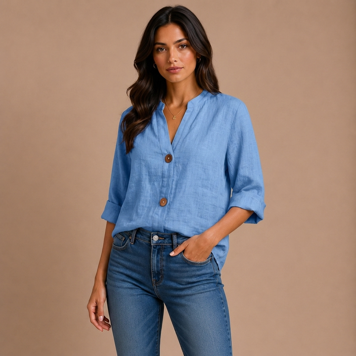 Casual bluse med struktur