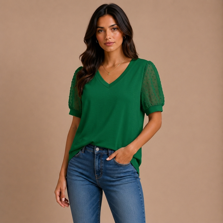Lara | Elegante top con escote en V