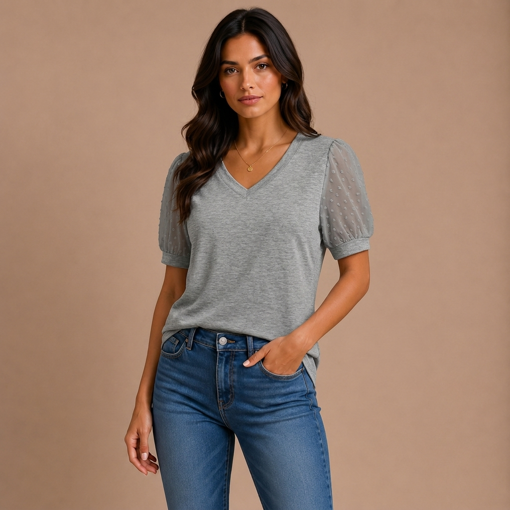 Lara | Elegante top con escote en V