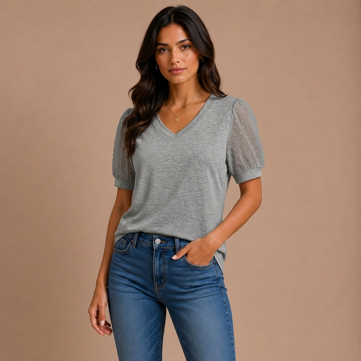 Lara | Elegante top con escote en V