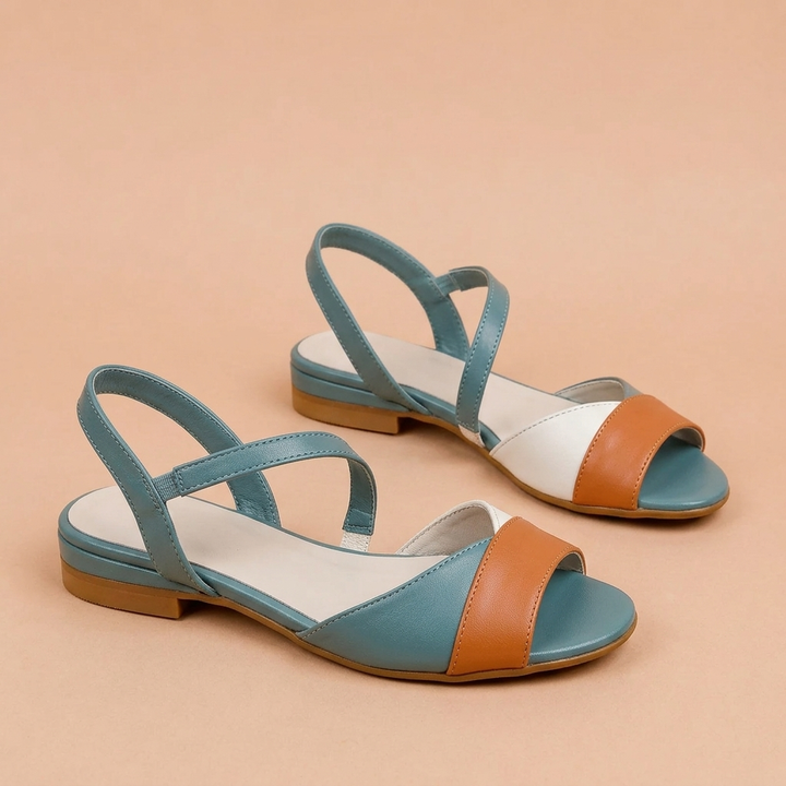 Colora – sandaler med ankelrem i en farve
