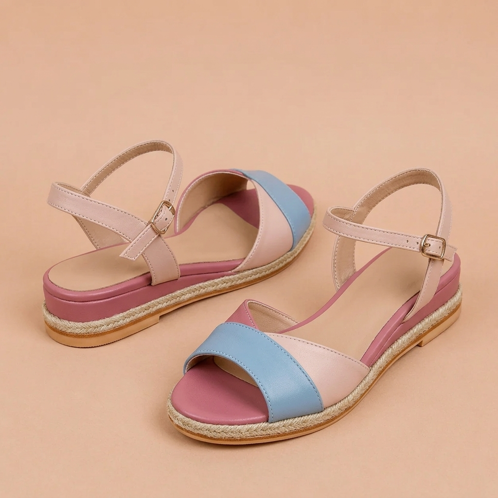 Colora – sandaler med ankelrem i en farve