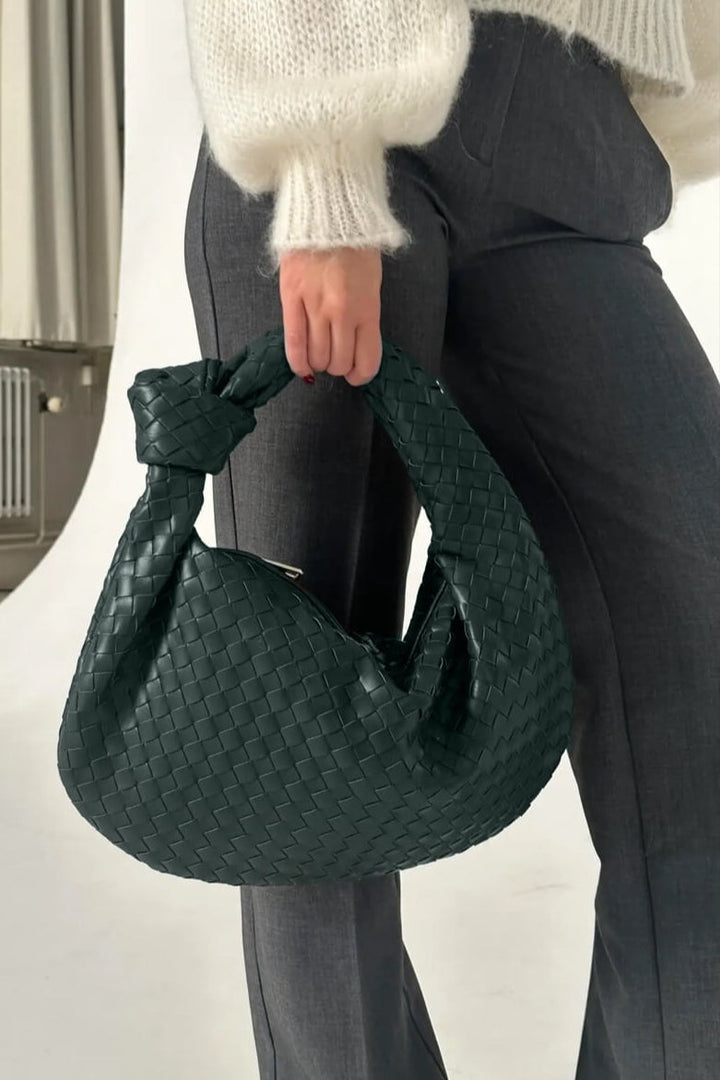 Bolso de Hombro Mediano de Tela Sage
